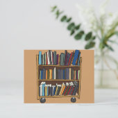 Bibliotheksbücher Postkarte (Stehend Vorderseite)