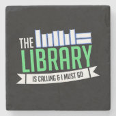 Bibliotheksbücher Steinuntersetzer (Vorderseite)