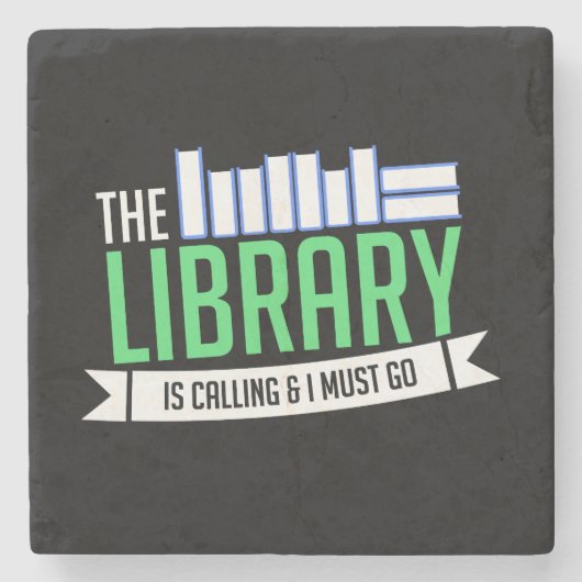 Bibliotheksbücher Steinuntersetzer (Vorderseite)