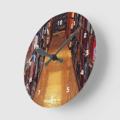 Bibliotheksbücherregale Abstrakte Wall-Uhr Runde Wanduhr (Winkel)