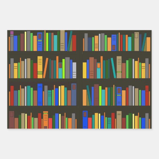 Bibliotheksbücherregale Wrapping Paper-Sets Geschenkpapier Set (Vorderseite 3)