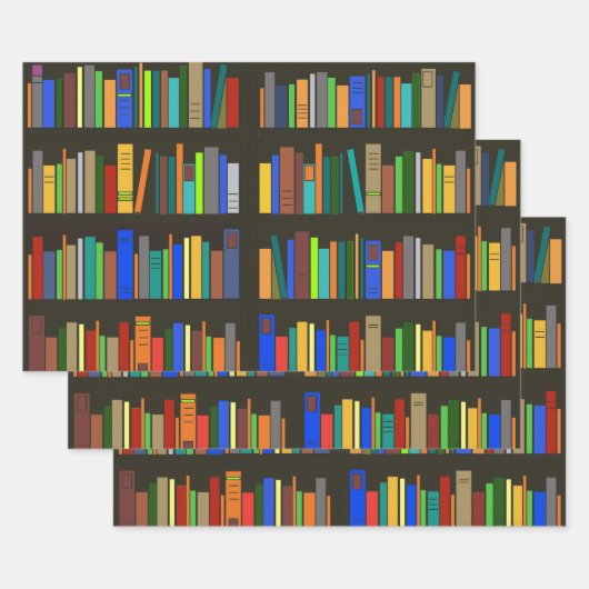 Bibliotheksbücherregale Wrapping Paper-Sets Geschenkpapier Set (Set)