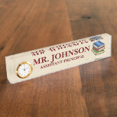 Bibliotheksbuchlehrer Hauptbibliothekar Namensplakette (Seite)