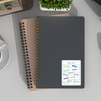 Bibliotheksdatum Fälligkeitsliste Aufkleber