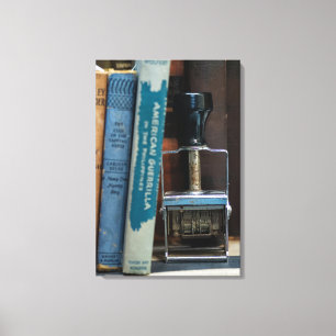 Bibliotheksdatumsstempel Leinwanddruck