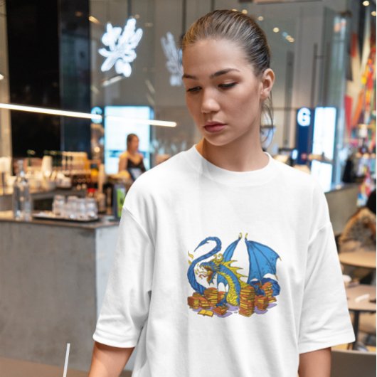 Bibliotheksdrache mit Büchern T-Shirt