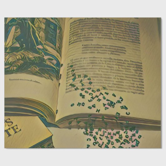 Bibliotheksgeschenk Geschenkpapier (Flach)