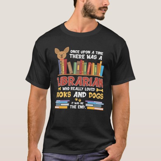 Bibliothekshund und Buchliebhaber Librarian Reader T-Shirt (Vorderseite)