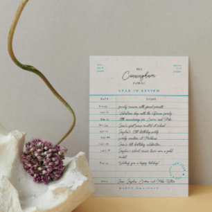 Bibliotheksjahresrückblick Flache Weihnachtskarte Feiertagskarte