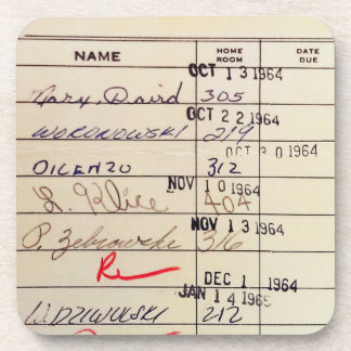 Bibliothekskarte 23322 getränkeuntersetzer