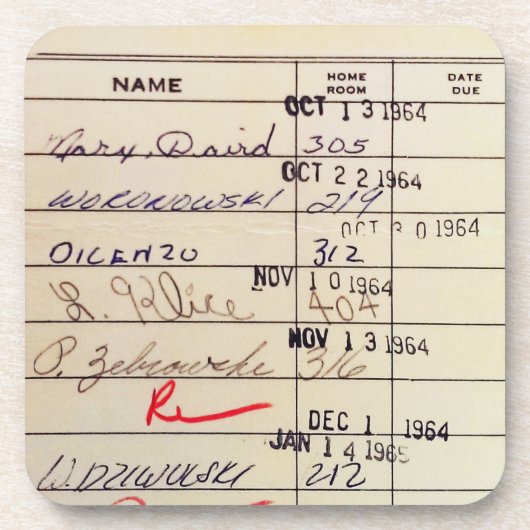 Bibliothekskarte 23322 getränkeuntersetzer (Vorderseite)