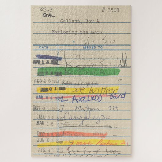 Bibliothekskarte 3503 Erkundung des Mondes Puzzle (Vertikal)