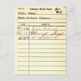 Bibliothekskarte 510 Math ohne Zahlen Postkarte