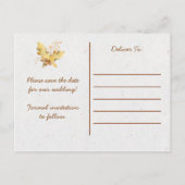 Bibliothekskarte für Herbst-Herbstlaub Save the Da Ankündigungspostkarte (Rückseite)