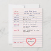 Bibliothekskarte Hochzeit Speichern Sie die Datums Ankündigung (Vorderseite)