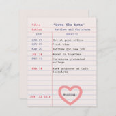 Bibliothekskarte Hochzeit Speichern Sie die Datums Ankündigung (Vorne/Hinten)