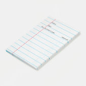 Bibliothekskarte Post-it Klebezettel (angewinkelt)