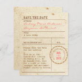 Bibliothekskarte Save the Date (Vorne/Hinten)