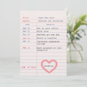 Bibliothekskarte Save the Date (Stehend Vorderseite)