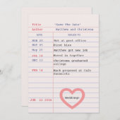 Bibliothekskarte Save the Date (Vorne/Hinten)