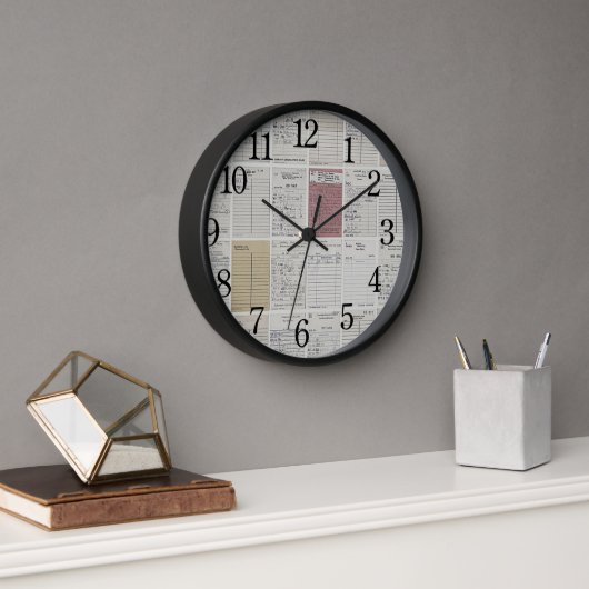 Bibliothekskarte Uhr (Büro)
