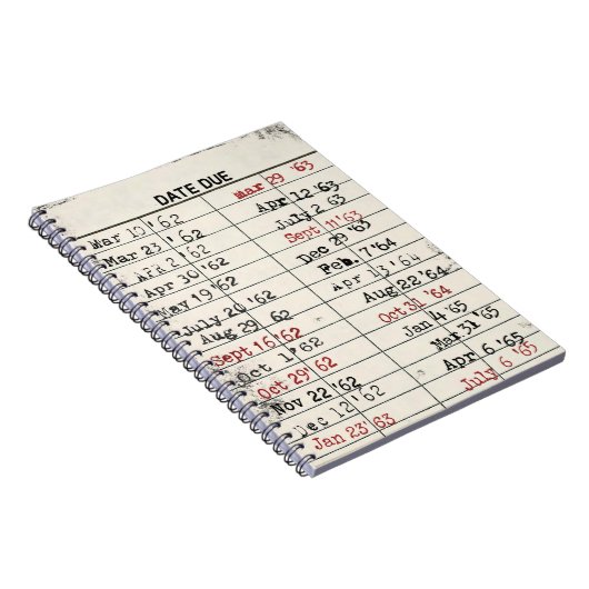 Bibliothekskarte zurückdrehen notizblock (Rechte Seite)