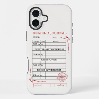 Bibliothekskarten-Ästhetik-Handyhülle iPhone 16 Plus Hülle