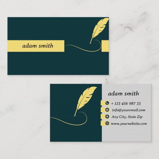 Bibliothekskarten Visitenkarte (Vorne/Hinten)