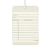 Bibliothekskartenautobahn Freshener Autolufterfrischer (Vorderseite)