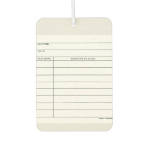 Bibliothekskartenautobahn Freshener Autolufterfrischer