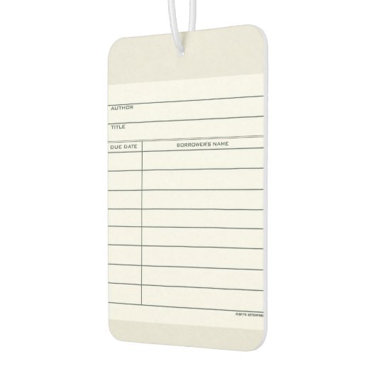 Bibliothekskartenautobahn Freshener Autolufterfrischer (Links)