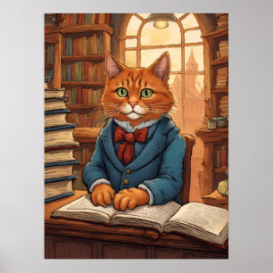 Bibliothekskatze #11 Poster