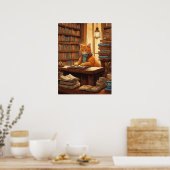 Bibliothekskatze #12 Poster (Küche)
