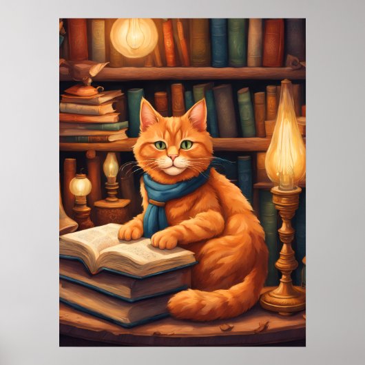 Bibliothekskatze #13 Poster (Vorne)