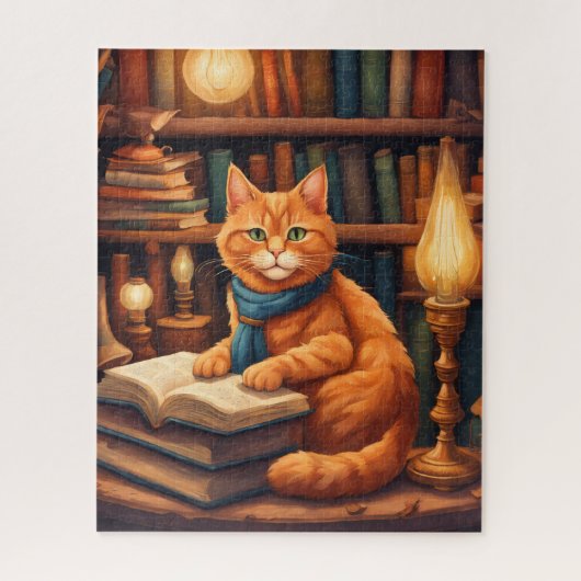 Bibliothekskatze #13 Puzzle (Vertikal)