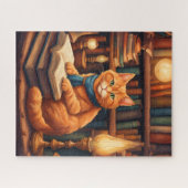 Bibliothekskatze #13 Puzzle (Horizontal)