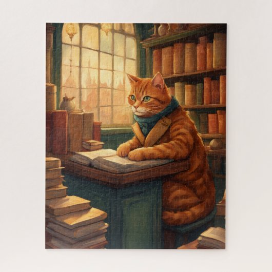 Bibliothekskatze #14 Puzzle (Vertikal)