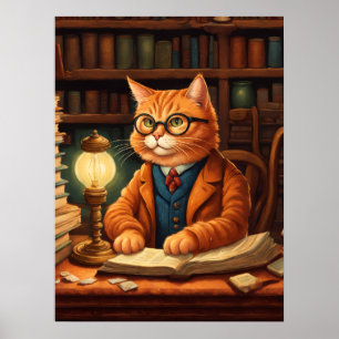 Bibliothekskatze #15 Poster