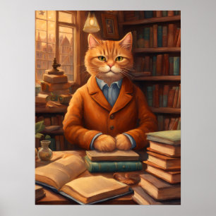 Bibliothekskatze #16 Poster