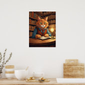 Bibliothekskatze #18 Poster (Küche)