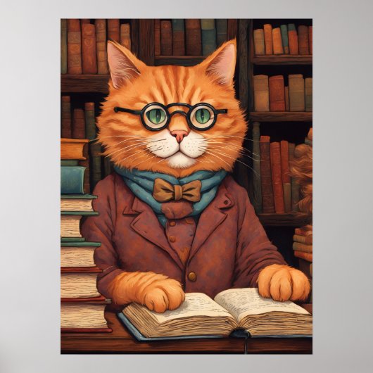 Bibliothekskatze #19 Poster (Vorne)
