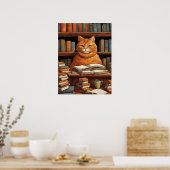 Bibliothekskatze #1 Poster (Küche)
