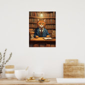 Bibliothekskatze #20 Poster (Küche)