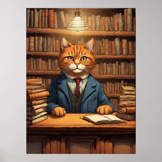 Bibliothekskatze #20 Poster (Vorne)