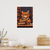 Bibliothekskatze #21 Poster (Küche)