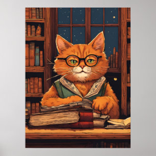 Bibliothekskatze #21 Poster