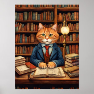 Bibliothekskatze #3 Poster