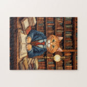 Bibliothekskatze #3 Puzzle (Horizontal)