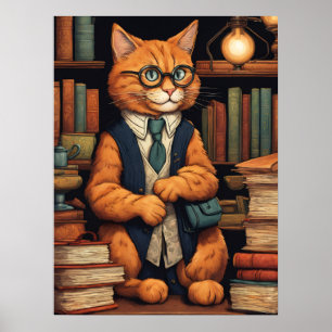 Bibliothekskatze #6 Poster