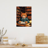 Bibliothekskatze #7 Poster (Küche)